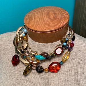 Ms. V Multi strand Chunky Choker Necklace